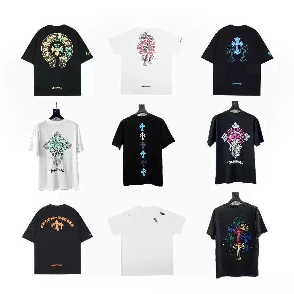 Colorblock Cross Print T-Shirt