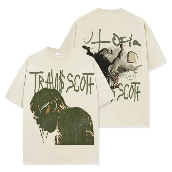 Travis Scott x Cactus Jack Hoodie Collection Beige Graphic T-Shirt - 1