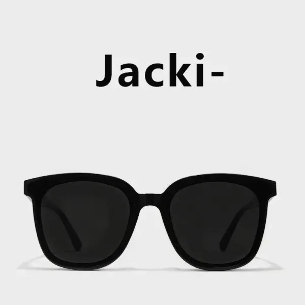 Jacki- Square Frame Black Sunglasses - 1