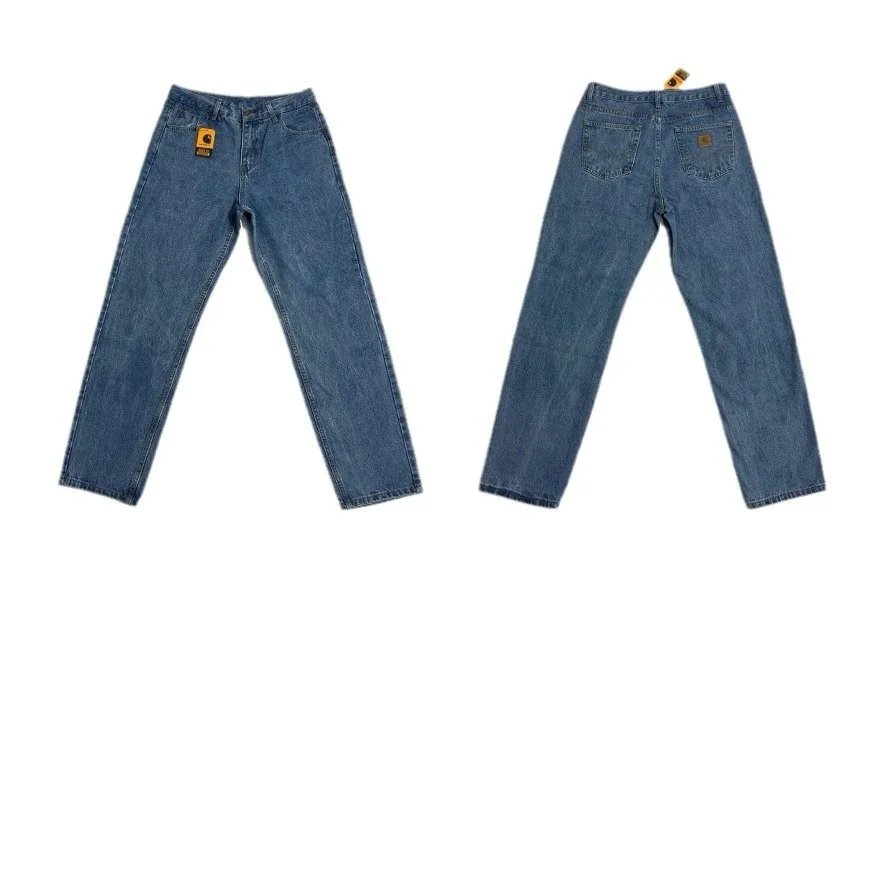 Carhartt WIP Loose Fit Light Blue Denim Jeans