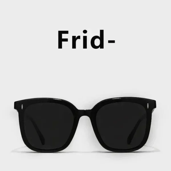 Frid- Square Frame Black Sunglasses - 1