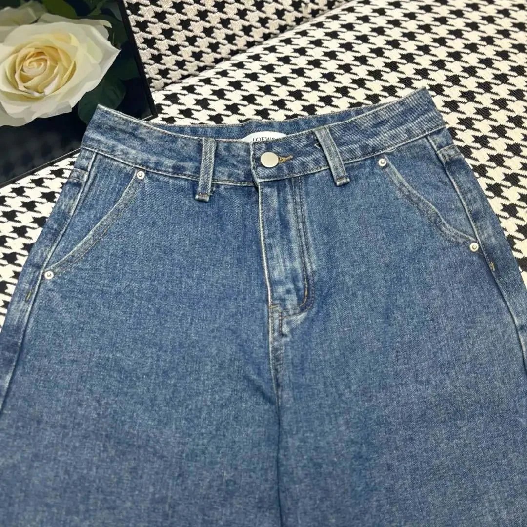 Loe Letter Embroidery Denim Shorts photo 7