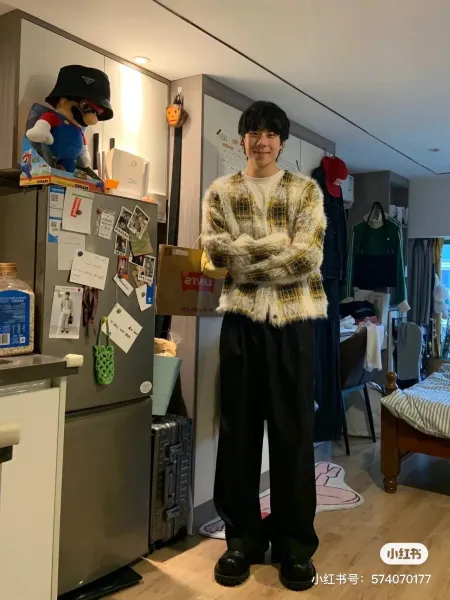 Stussy Plaid Fuzzy Cardigan Yellow Multicolor Outerwear.cardigan - 4