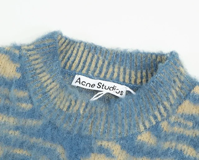 Acne Studios Knitwear Crewneck patterned knit sweater product detail image 6