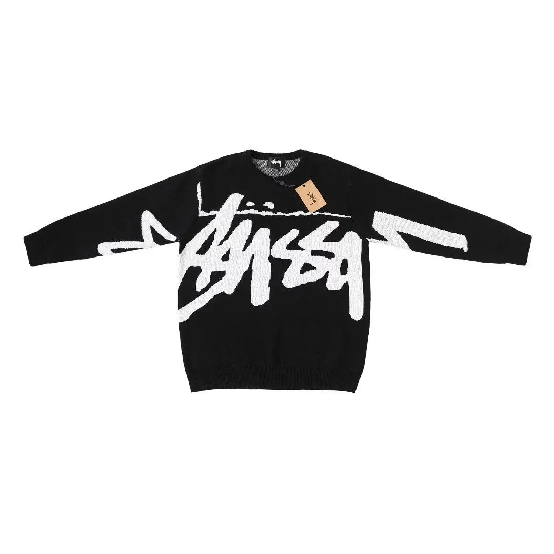 Stussy Large Logo Knit Sweater photo 2