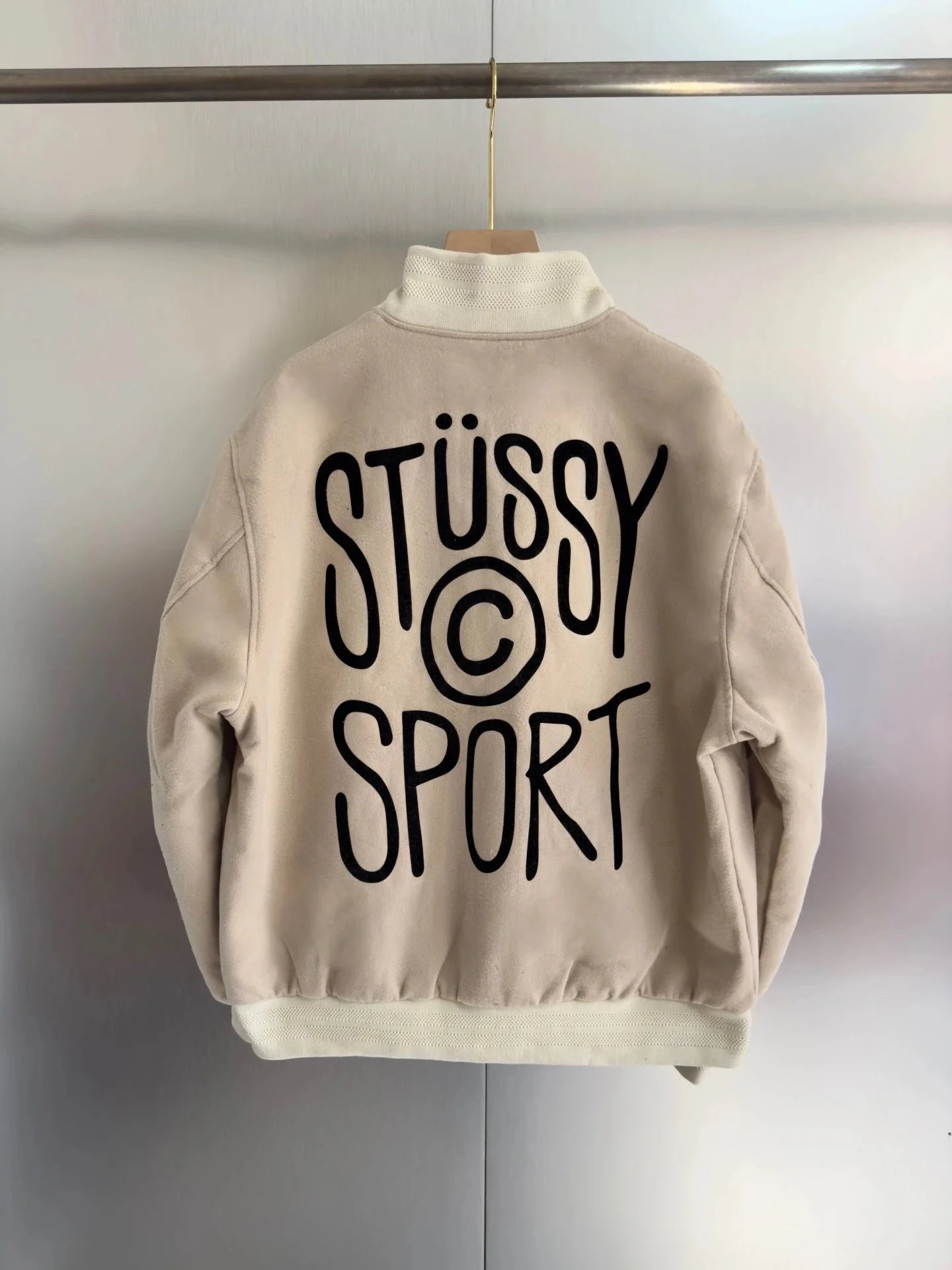 Stussy Varsity Jacket Beige Outerwear - 11
