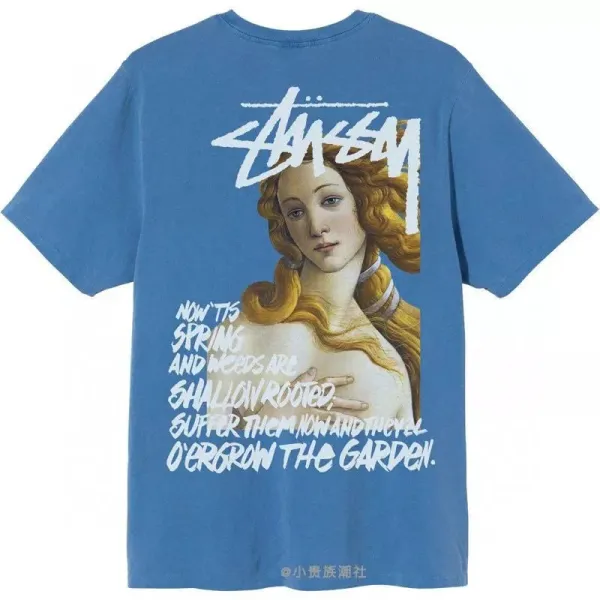 Stussy Stüssy Venus Print Blue T-Shirt T-Shirts - 1