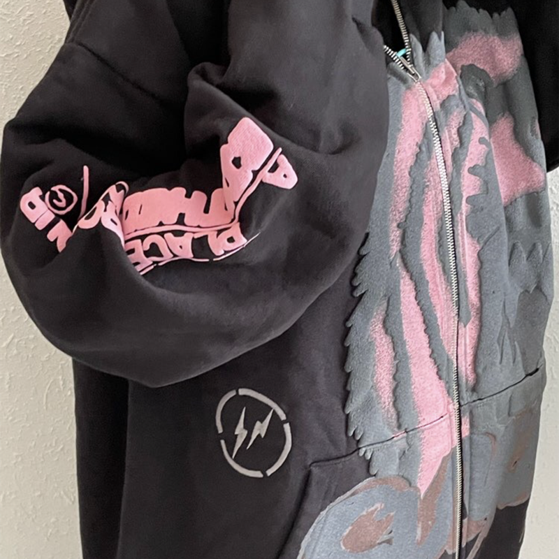 Travis Scott Cactus Jack Tiger Head Zip Hoodie photo 5
