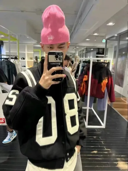 Stüssy 80 Varsity Jacket Black - 5