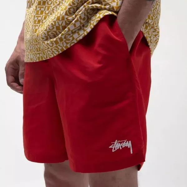 Stussy Logo Shorts Purple Shorts - 4