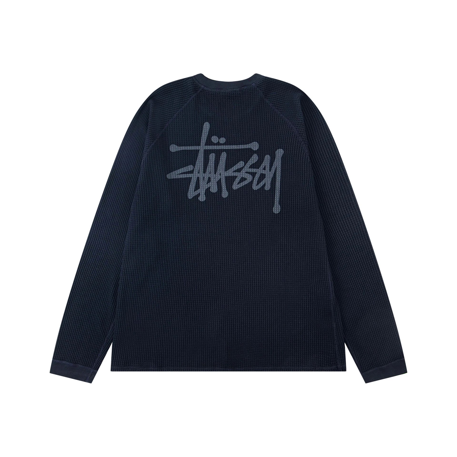 Stussy Waffle Knit Long Sleeve Crewneck Shirt
