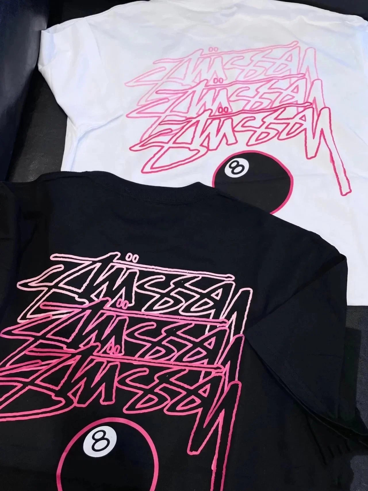 Stussy 23FW Black Pink Label 8 Ball Hoodie photo 3