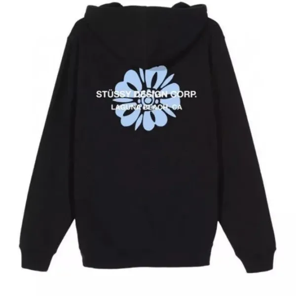 Stussy Stüssy Design Corp. Floral Hoodie Black Hoodie - 1