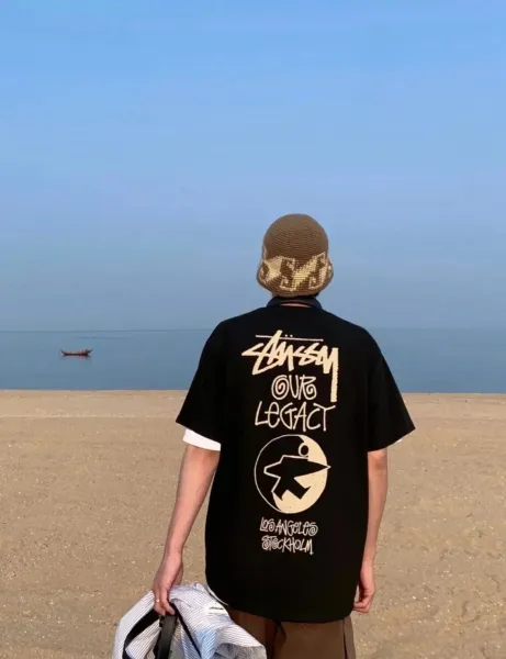 Stussy Our Legacy Los Angeles Stockholm Graphic T-Shirt Black - 1