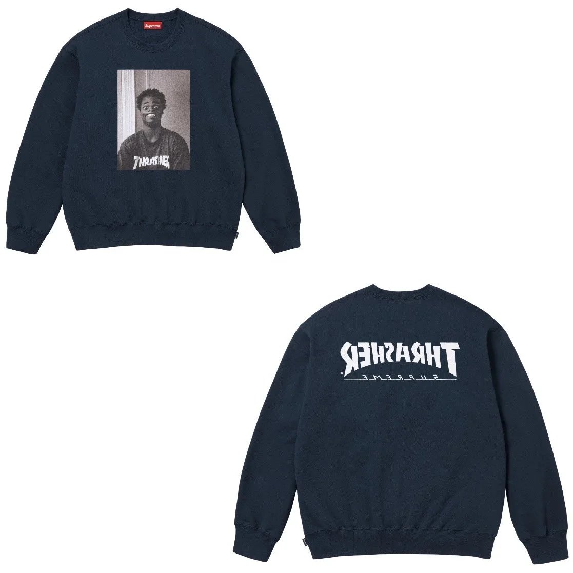 Supreme Hoodies & Sweatshirts City Name Graphic Crewneck Sweatshirt — E580 Royal Blue (Harrow)