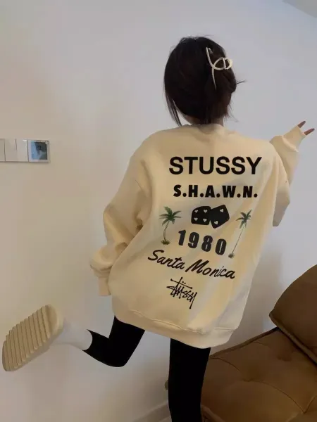 Stussy S.H.A.W.N. 1980 Santa Monica Hoodie Beige - 9