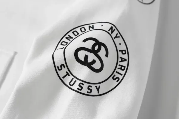 Stussy Archive Logo Print Full-Zip Hoodie Green / White / Black - 9