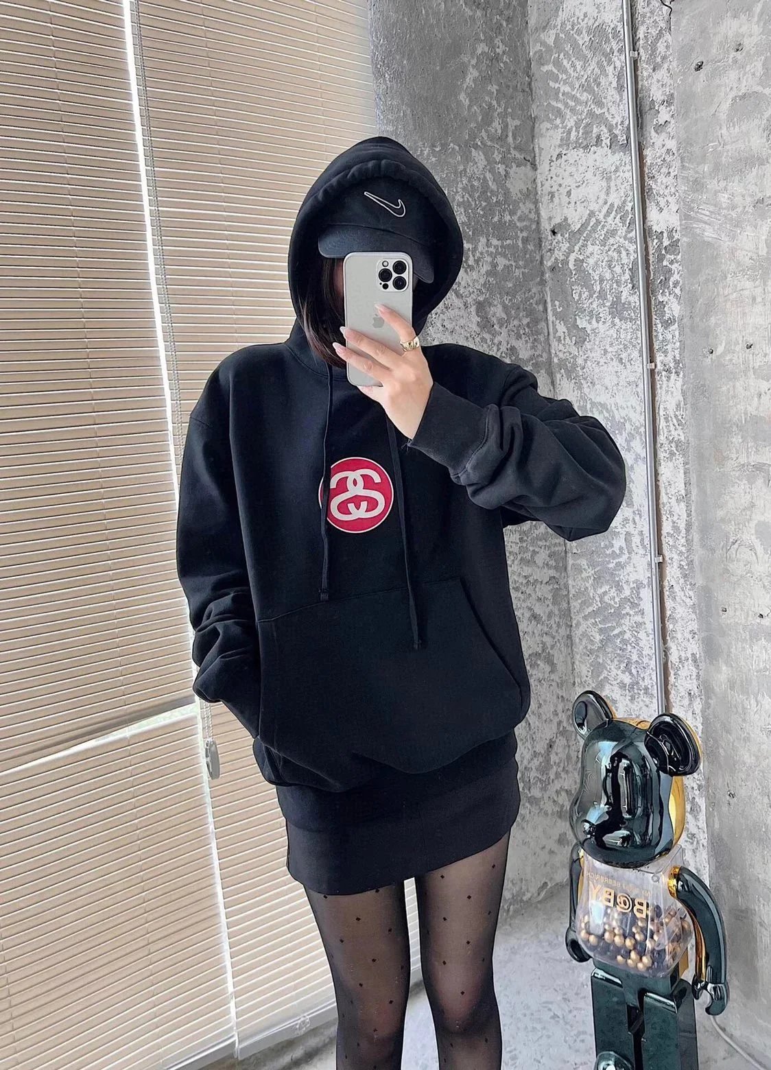 Double S Logo Fleece Hoodie photo 4