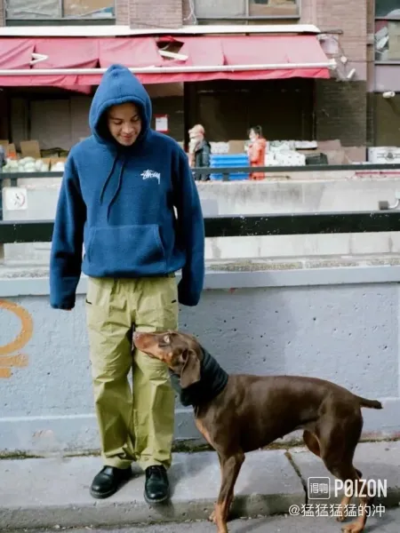 Stussy Fleece Hoodie White Navy Black - 2