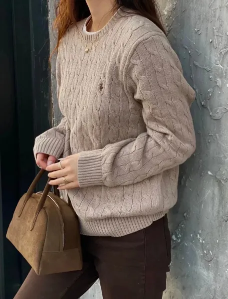 Ralph Lauren Cable Knit Sweater Ivory - 7