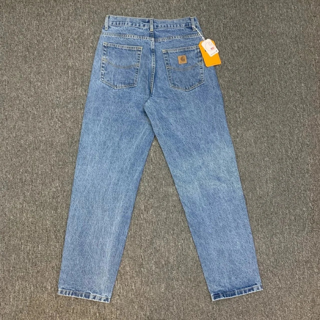 Carhartt WIP Loose Fit Light Blue Denim Jeans