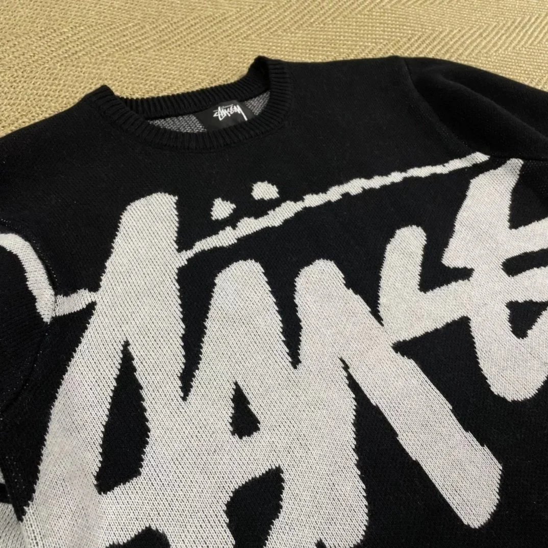 Stussy Large Logo Knit Sweater photo 3