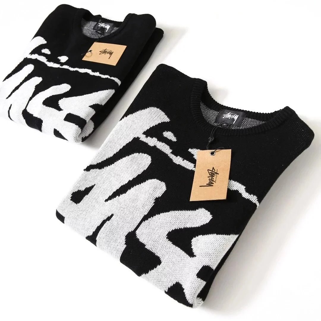 Stussy Large Logo Knit Sweater photo 8