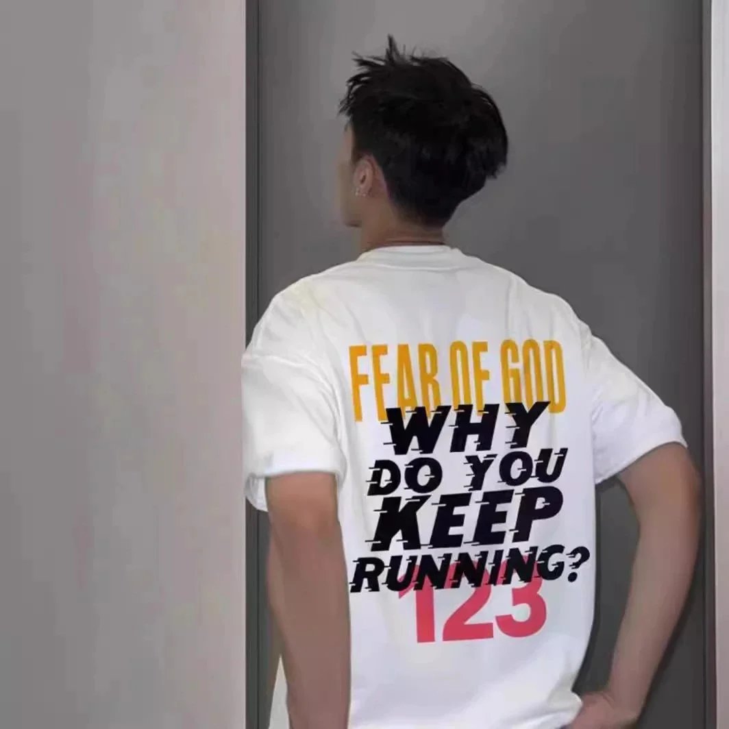 RRR123 American Style Spray Print T-Shirt