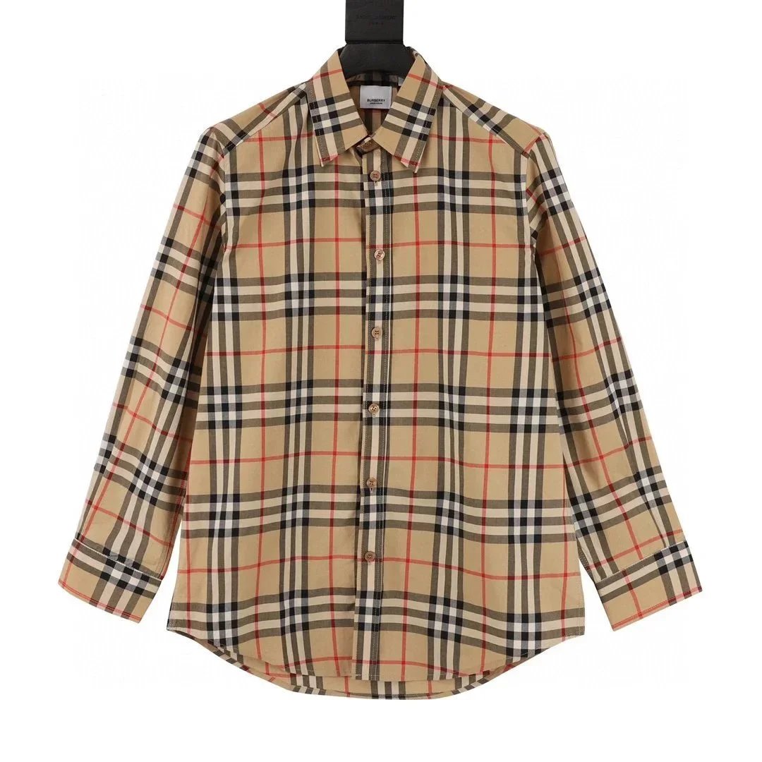 Burberry Classic Check Long-Sleeve Shirt Beige Multicolor - 4