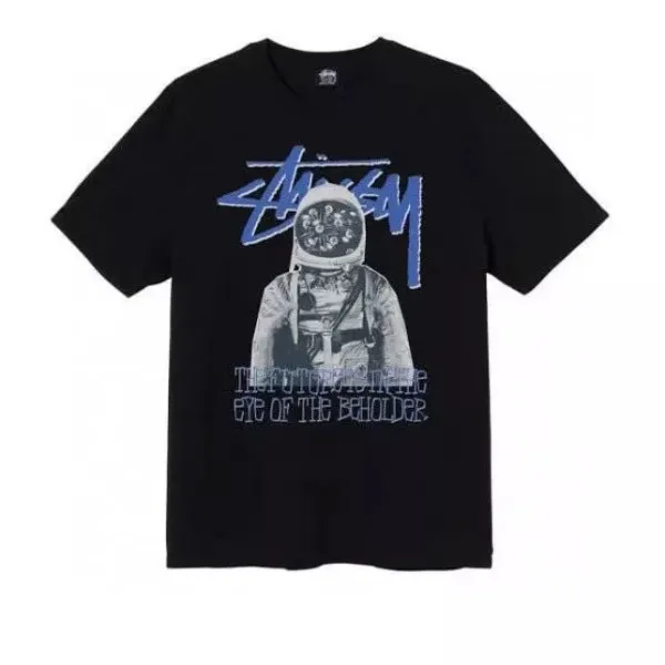 Stussy Astronaut Graphic Black T-Shirt - 1