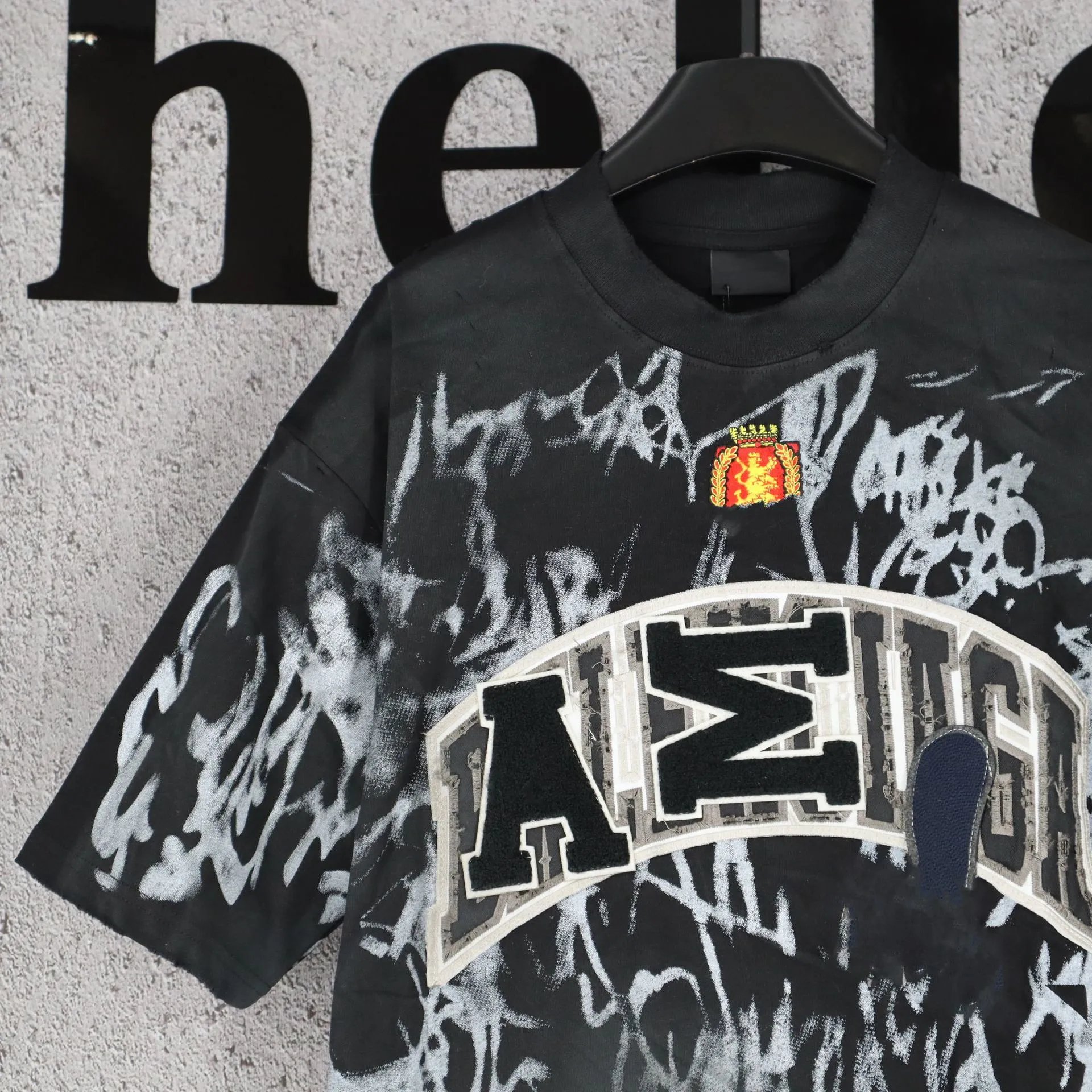 Embroidered Distressed T-Shirt photo 7