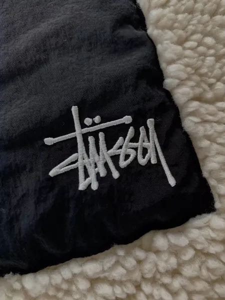 Stussy Sherpa Fleece Jacket Off-White Outerwear Jacket - 8