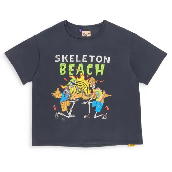 Gallery Dept Skeleton Beach Graphic T-Shirt Navy - 1