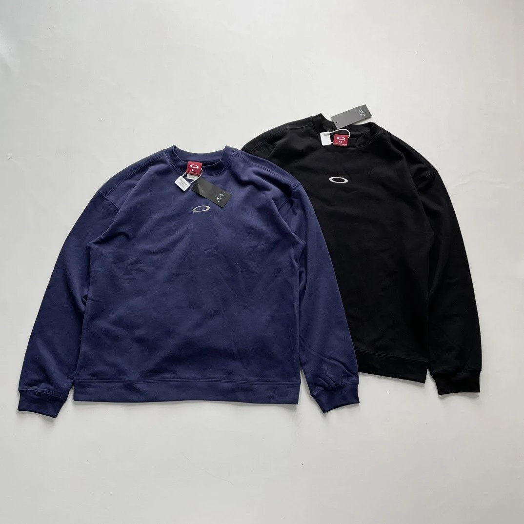 Embroidered Crew Neck Hoodie Vintage Unisex