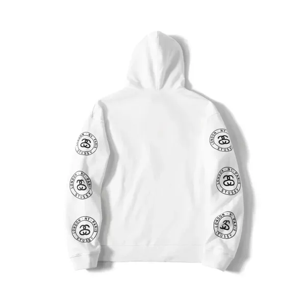 Stussy Archive Logo Print Full-Zip Hoodie Green / White / Black - 6