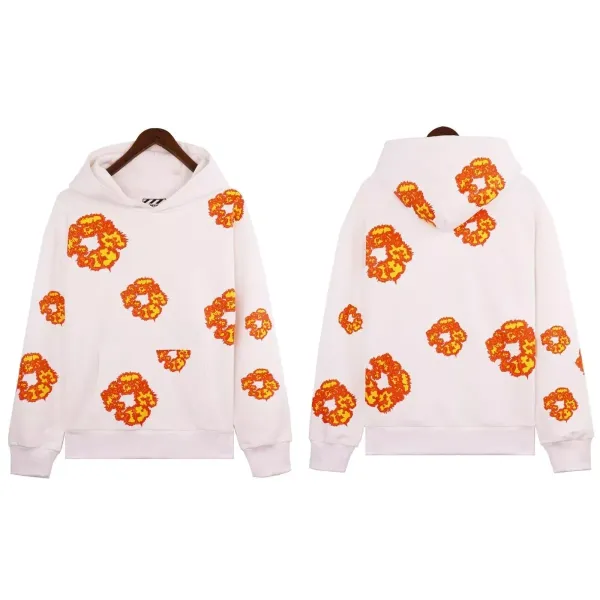 Off-White Floral Flame Print Black Hoodie - 5