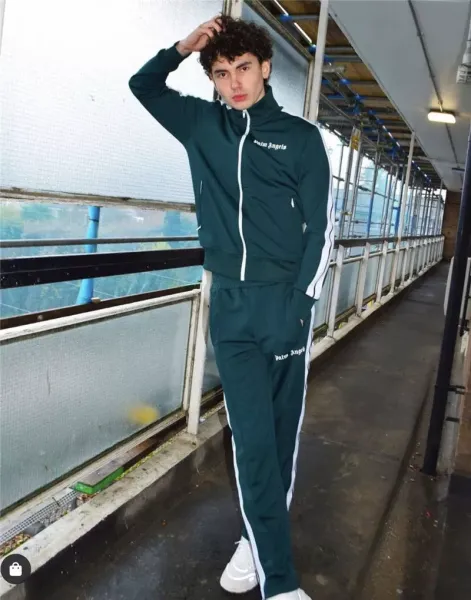 Palm Angels Track Pants Light Blue with White Side Stripe Pants - 38