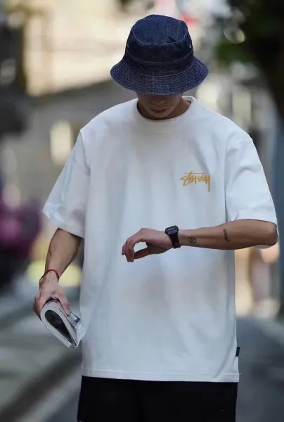 Stussy Surf Circle Graphic T-Shirt White - 3