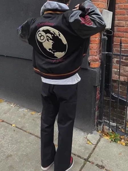 Stussy Embroidered Varsity Jacket Black Outerwear - 7