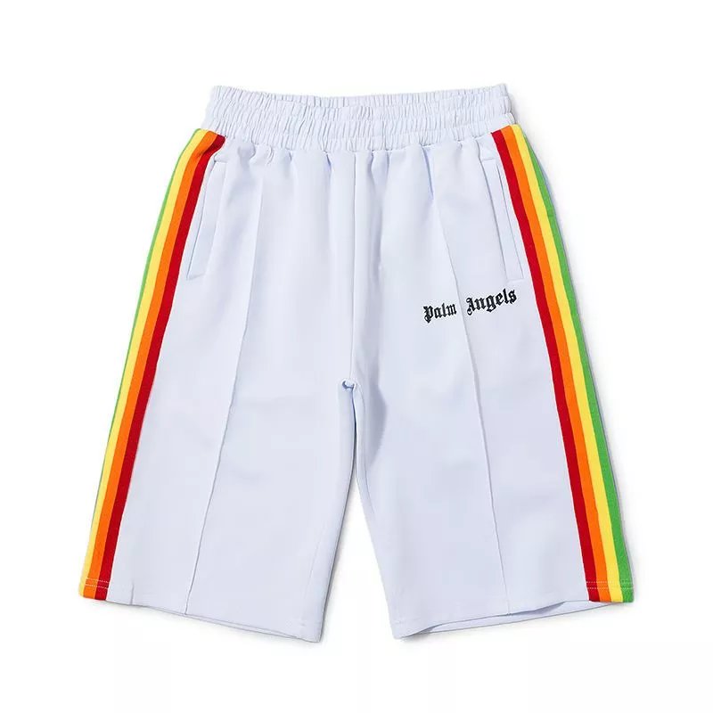 Palm Angels Rainbow Stripe Track Shorts Blue - 16