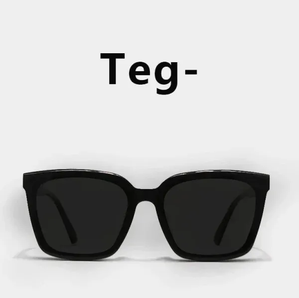 Teg- Square Frame Black Sunglasses - 1