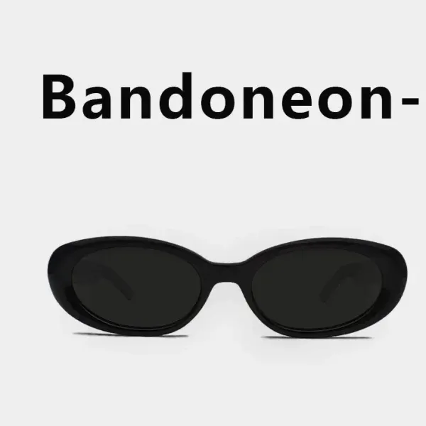 Bandoneon- Oval Black Sunglasses - 1