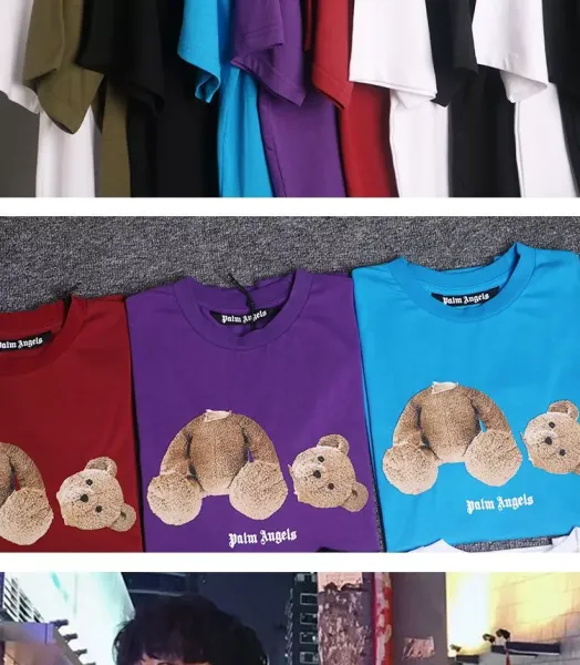 Palm Angels Teddy Bear Print Black T-Shirt - 9