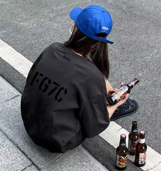 Fear of God Essentials FG7C Black Oversized T-Shirt - 22