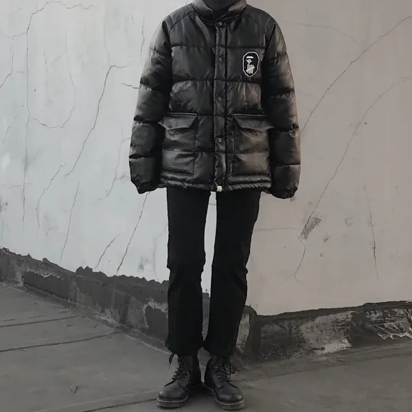 A Bathing Ape Puffer Jacket Black Down-Jacket - 3