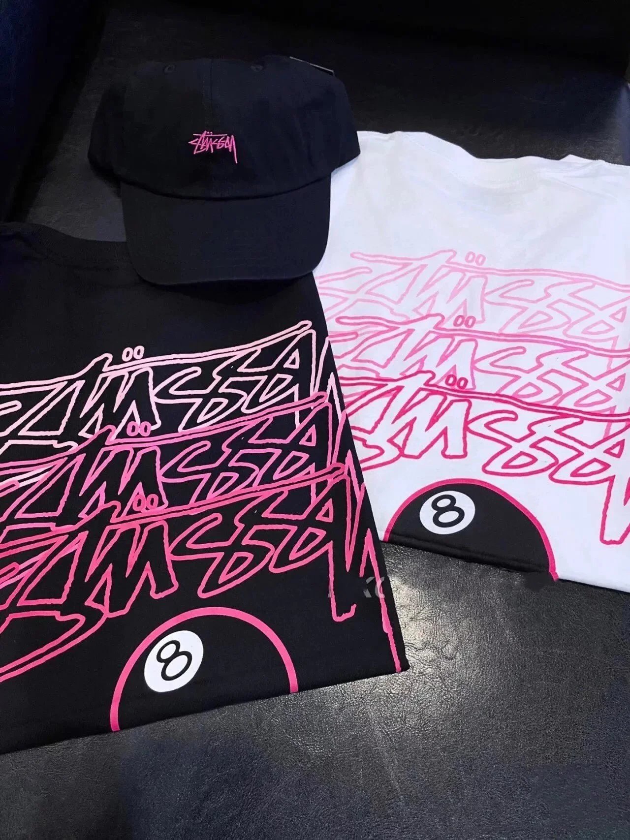 Stussy 23FW Black Pink Label 8 Ball Hoodie photo 4