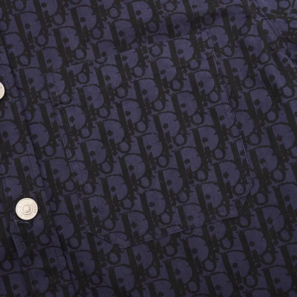 Classic All-Over Print Vintage Denim Shirt Navy - 8