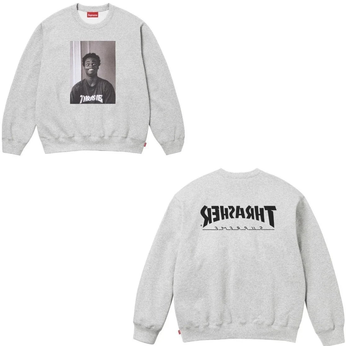 Supreme Hoodies & Sweatshirts City Name Graphic Crewneck Sweatshirt — E580 Gray (Harrow)