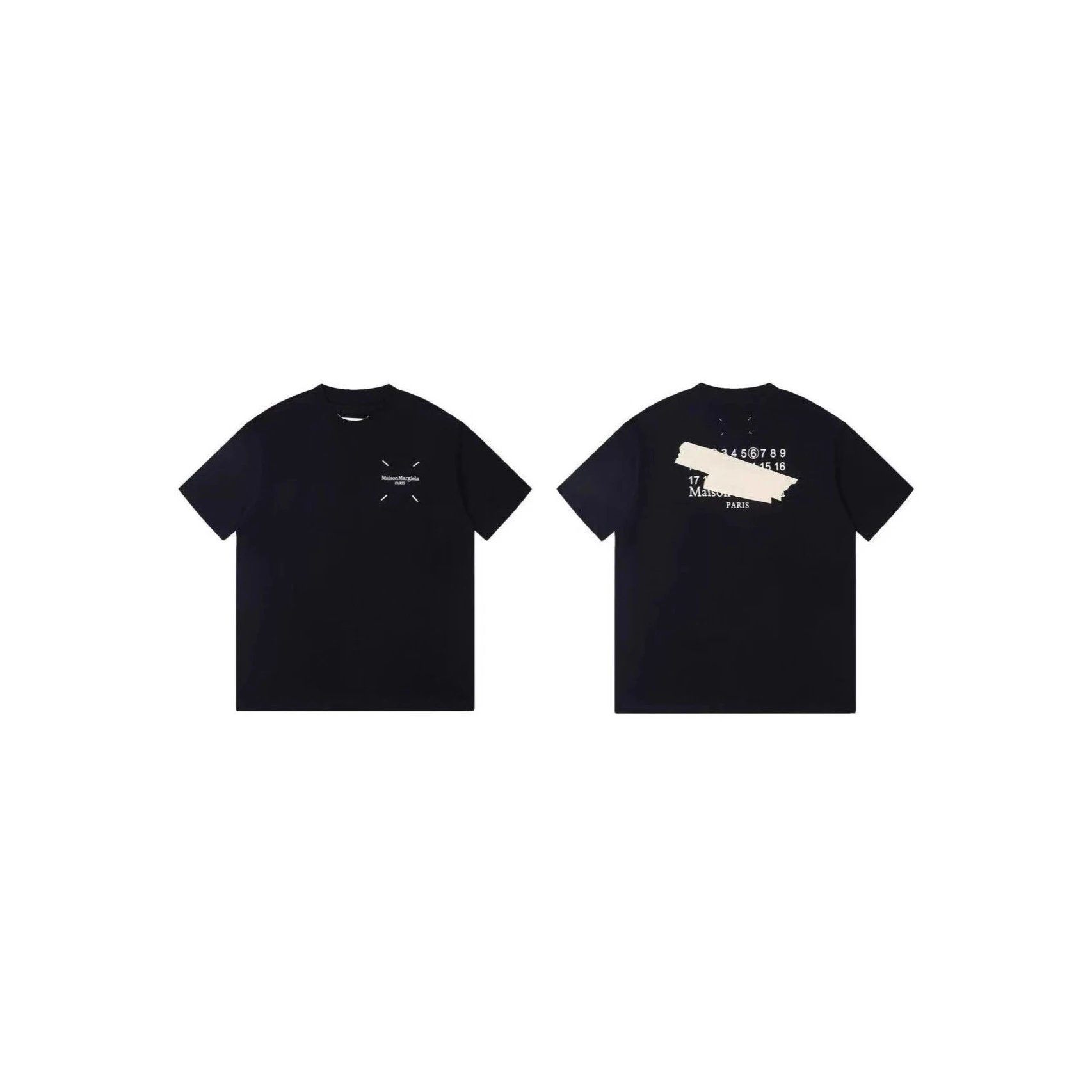 Maison Margiela Graphic Print Black And White Oversized T-Shirt