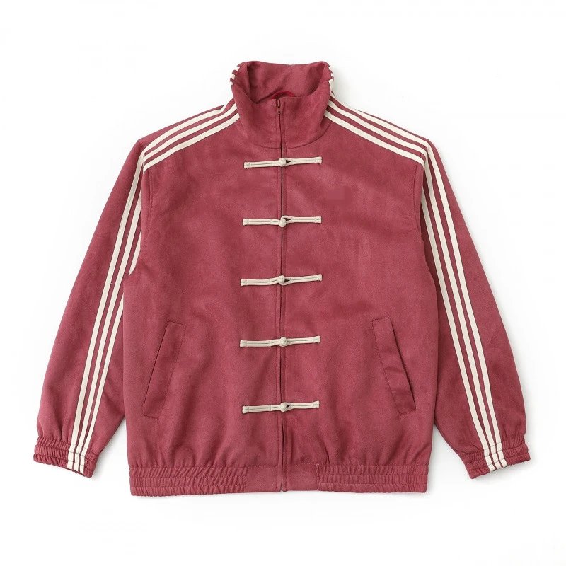 Embroidered Suede Standing Collar Jacket photo 5